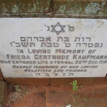 KAUFMANN Frieda Gertrude -1966