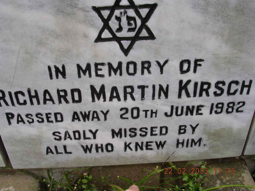 KIRSCH Richard Martin -1982