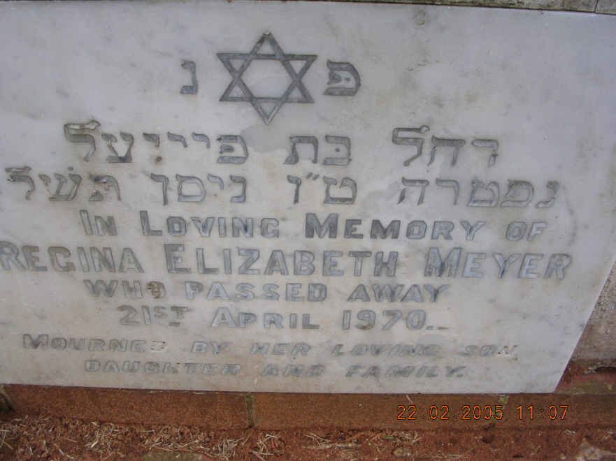 MEYER Regina Elizabeth -1970