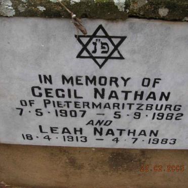 NATHAN Cecil 1907-1982 &amp; Leah 1913-1983