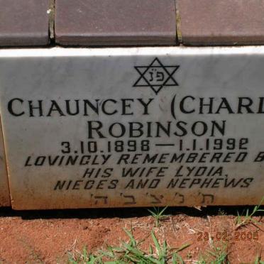 ROBINSON Chauncey 1898-1992