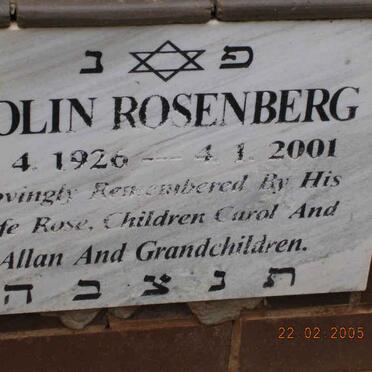 ROSENBERG Colin 1926-2001