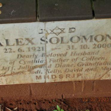 SOLOMONS Alex 1921-2000