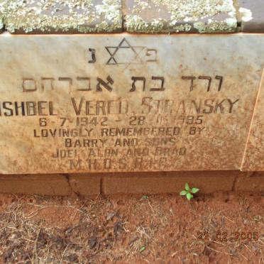 STRANSKY Ishbel Vered 1942-1995