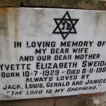 SWEIDAN Yvette Elizabeth 1929-1982