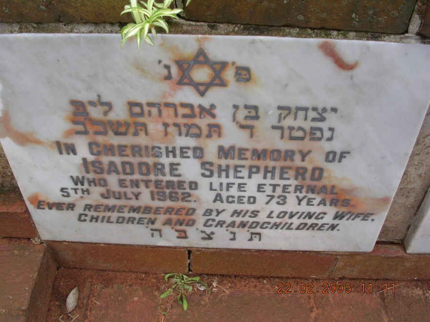 SHEPHERD Isadore -1962