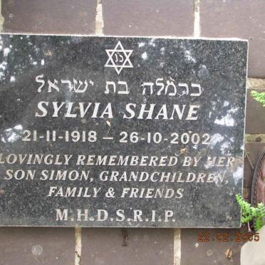 SHANE Sylvia 1918-2002