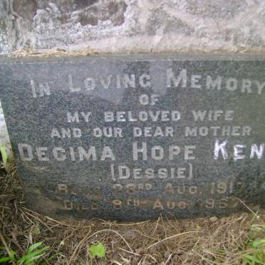KENT Decima Hope 1917-1967