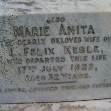 KEBLE Winnie -1913 :: KEBLE Marie Anita -1922 :: KEBLE Louis Felix -1956