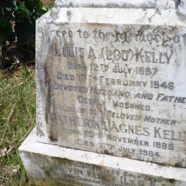 KELLY Louis A. 1887-1946 &amp; Catherine Agnes 1885-1964