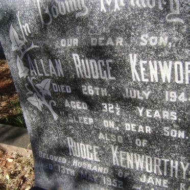 KENWORTHY Rudge -1952 &amp; Kathleen -1956 :: KENWORTHY Vera Mabel -1969 :: KENWORTHY Allan Rudge -1944