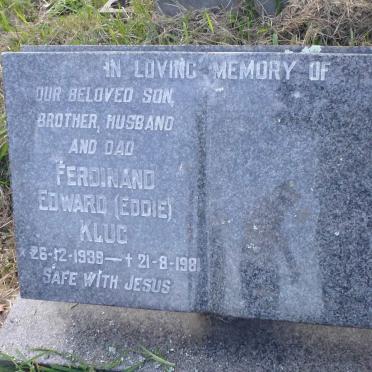 KLUG Ferdinand Edward 1939-1981