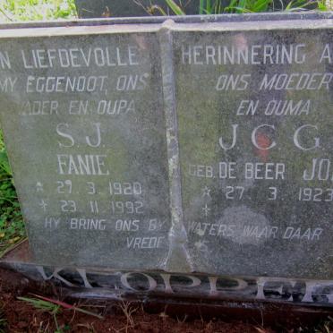 KLOPPER Stephanus Johannes 1920-1992 &amp; J.C.G. DE BEER -1923
