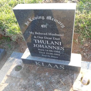 KLAAS Thulani Johannes 1958-2002