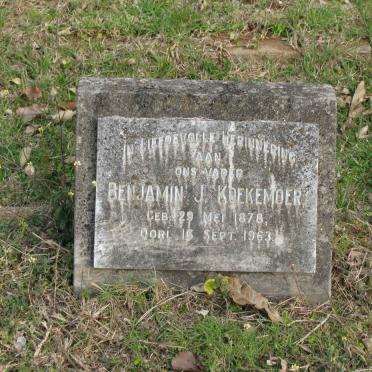 KOEKEMOER Benjamin J. 1878-1963