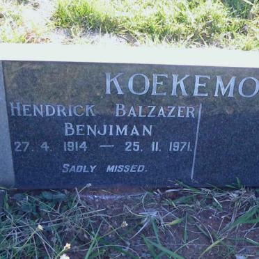KOEKEMOER Hendrick Balzazer Benjiman 1914-1971