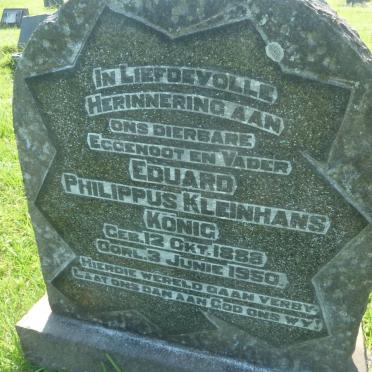 KONIG Eduard Philippus Kleinhans 1888-1950