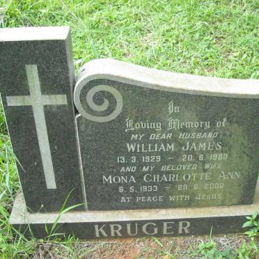 KRUGER William James 1929-1980 &amp; Mona Charlotte Ann 1933-2000