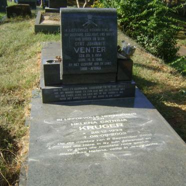 KRUGER Helena Catrina 1933-2002 :: VENTER Gert Johannes 1954-1980