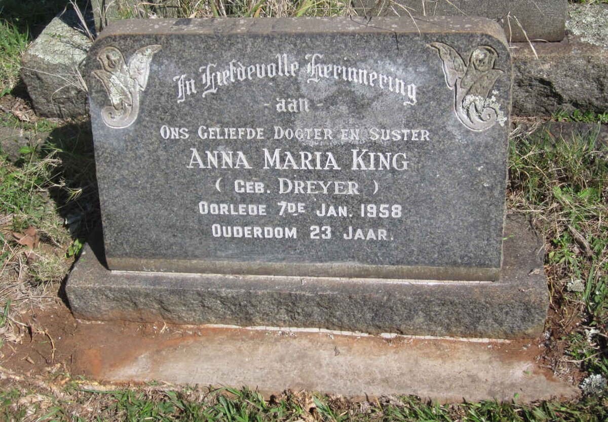 KING Anna Maria nee DREYER -1958