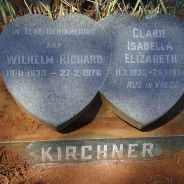 KIRCHNER William Richard 1930-1976 &amp; Clarie Isabella Elizabeth 1935-1984