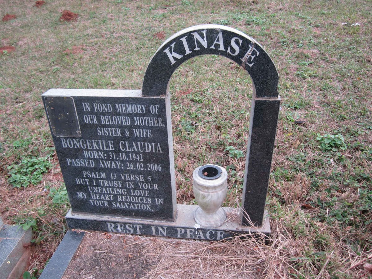 KINASE Bongekile Claudia 1942-2006