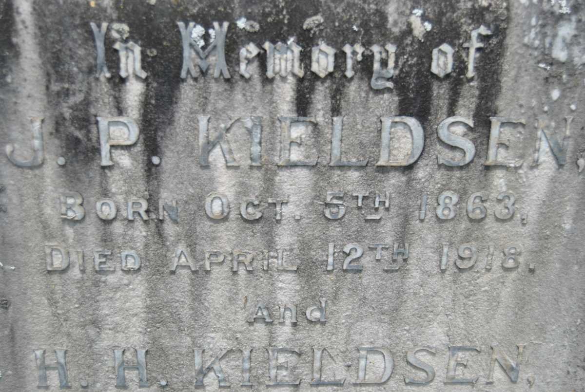 KIELDSEN J.P. 1863-1918 &amp; H.H. 1862-1928