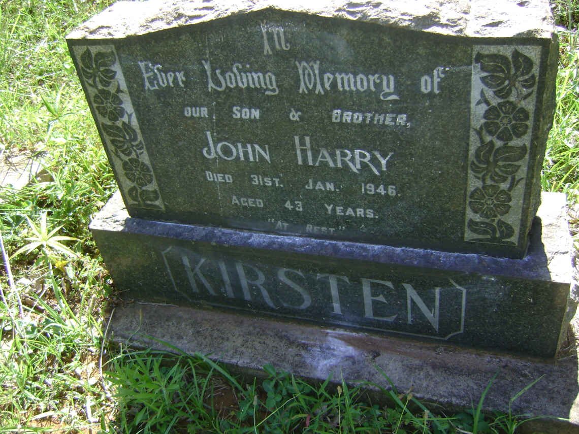 KIRSTEN John Harry -1946