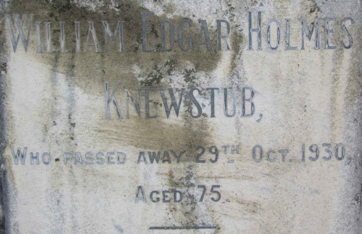 KNEWSTUB William Edgar Holmes -1930