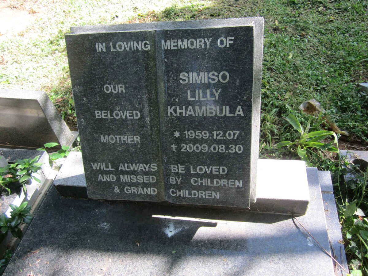 KHAMBULA Simiso Lilly 1959-2009