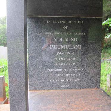 KHUMALO Ndumiso Phumulani 1982-2008