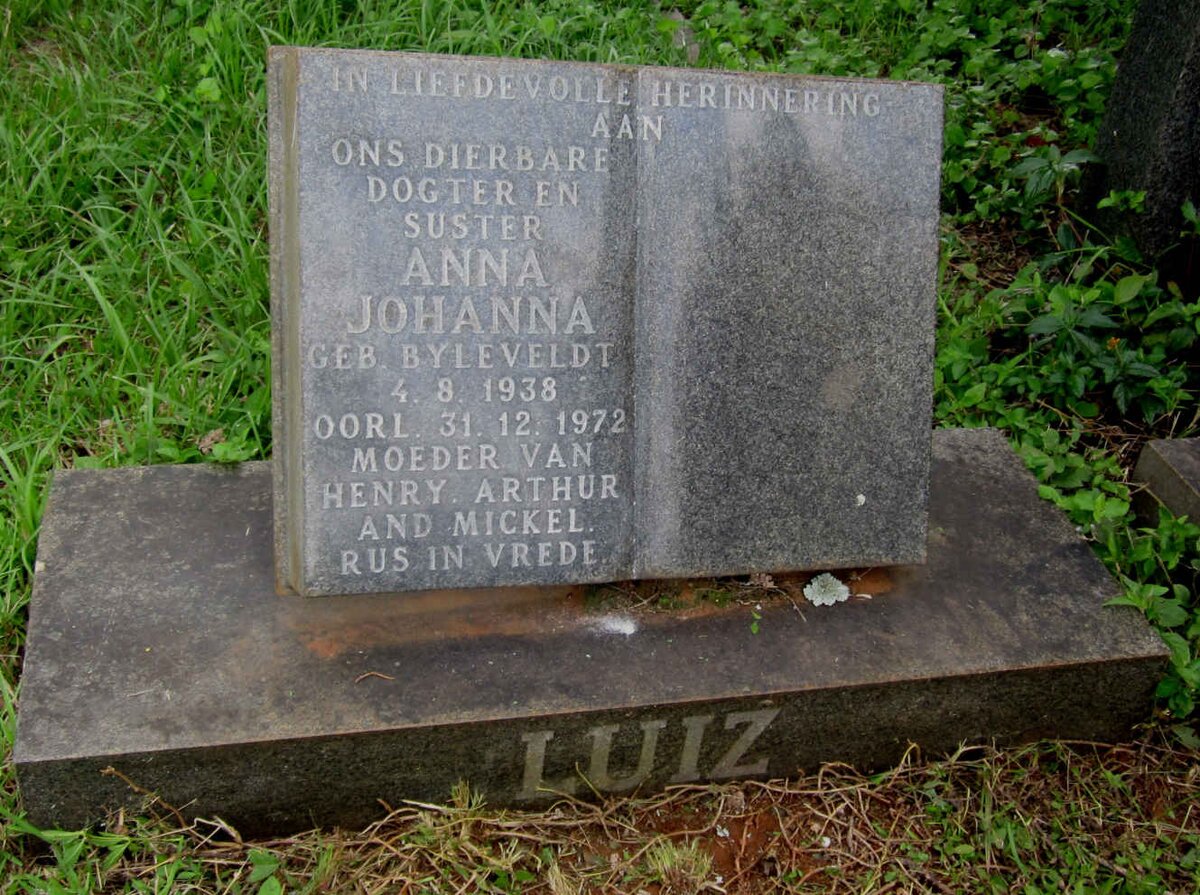 LUIZ Anna Johanna nee BYLEVELDT 1938-1972