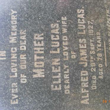 LUCAS Alfred James -1937 &amp; Ellen -1927 :: LOVE Horace -1958 