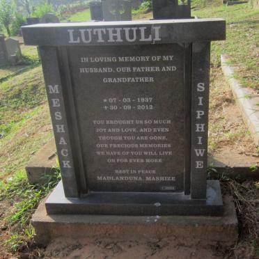 LUTHULI Meshack Siphiwe 1937-2012