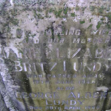 LUNDY George Albert -1969 &amp; Maria Elizabeth Britz -1946