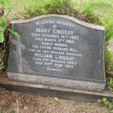 LINDSAY William 1883-1964 &amp; Mary 1883-1962