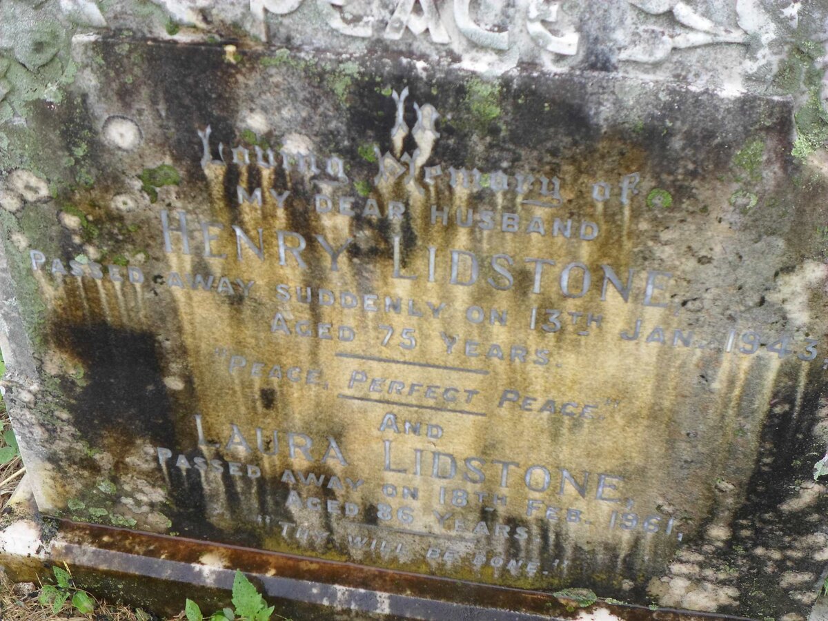 LIDSTONE Henry -1943 &amp; Laura -1961