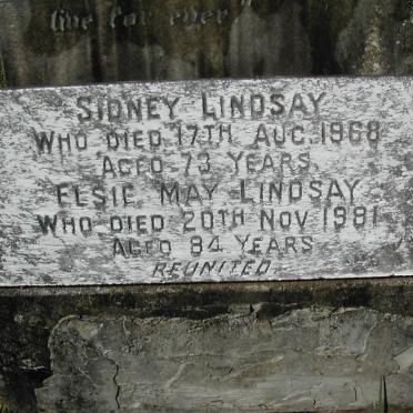 LINDSAY Sidney -1968 &amp; Elsie May -1981