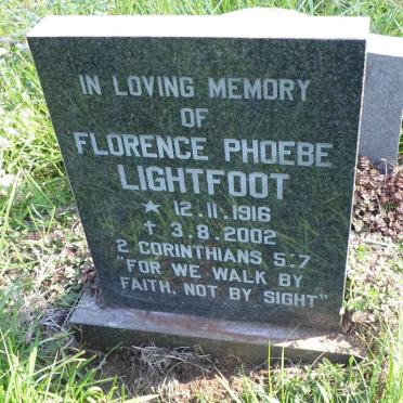 LIGHTFOOT Florence Phoebe 1916-2002