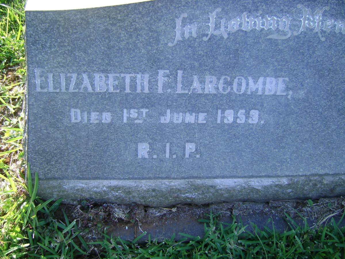 LARCOMBE Florence F. -1953