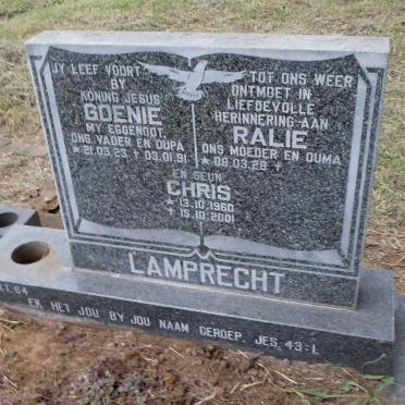 LAMPRECHT Goenie 1923-1991 &amp; Ralie 1928- :: LAMPRECHT Chris 1960-2001