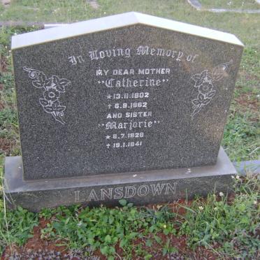 LANSDOWN Catherine 1902-1962 :: LANSDOWN Marjorie 1928-1941
