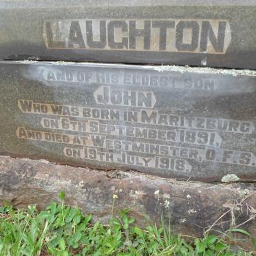 LAUGHTON Frederic Augustus 1854-1943 &amp; Frances Matilda 1866-1948 :: LAUGHTON John 1891-1918