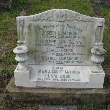 LAMARQUE Wilfred -1940 &amp; Maria Louise Antonia -1948 :: LAMARQUE Joseph -1935 :: GLENN James -1938 :: GLENN Marlene Ann -1937