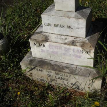 LANGE Michael Joseph, de 1904-19?3 &amp; Alma Edith 1906-1954