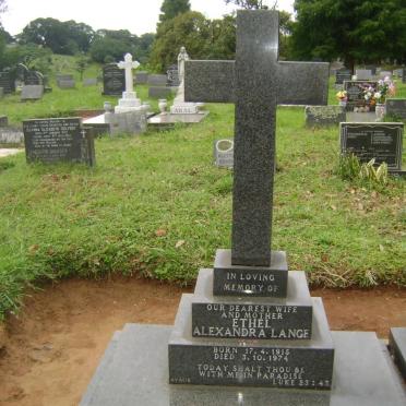 LANGE Ethel Alexandra 1915-1974