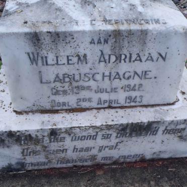 LABUSCHAGNE Susanna Josina Dorothea 1911-1973 &amp; Pieter Willem 1916-1985 :: LABUSCHAGNE Willem Adriaan 1942-1943