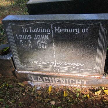 LACHENICHT Louis John 1942-1981