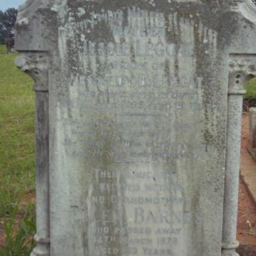 LEGGAT Jessie -1935  :: BARNES Ellen nee LEGGAT -197t