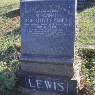 LEWIS Susannah Dorothy Elizabeth -1948